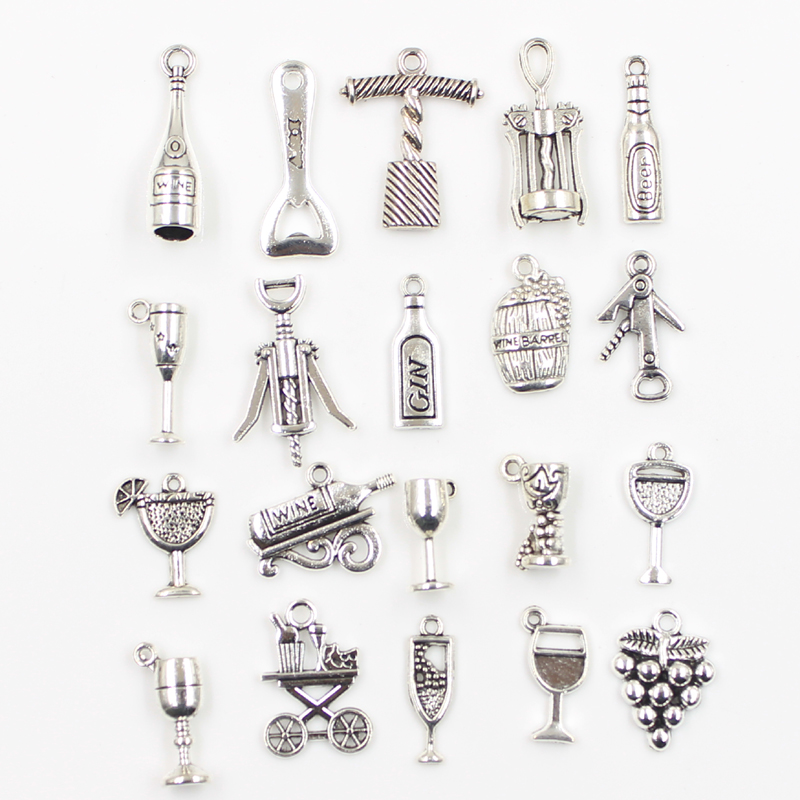 Wine Beer Photo - 30pcs Charms Beer Barrel Grape Wine