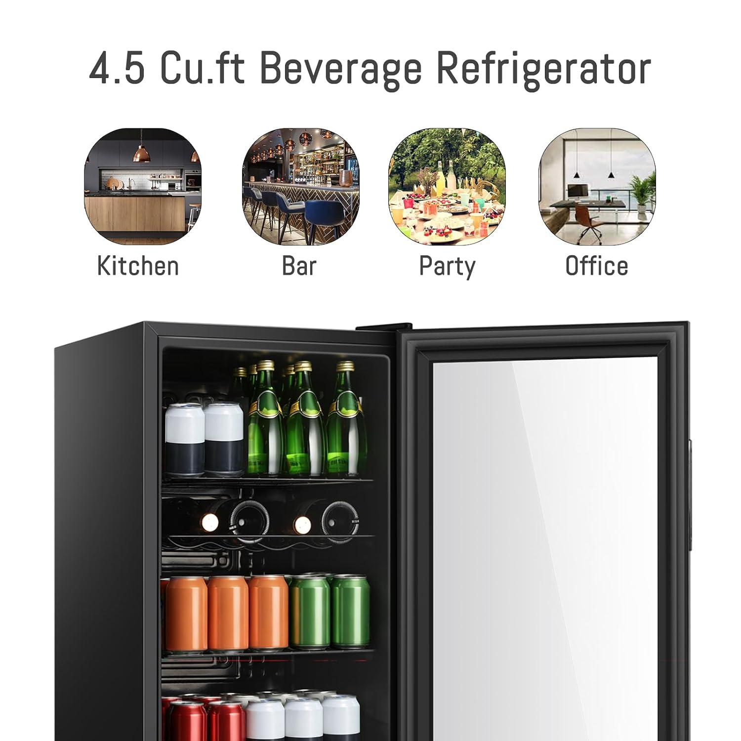 4.5 cu.ft Beverage Refrigerato - Wine Beer Cooler Fridge review and price