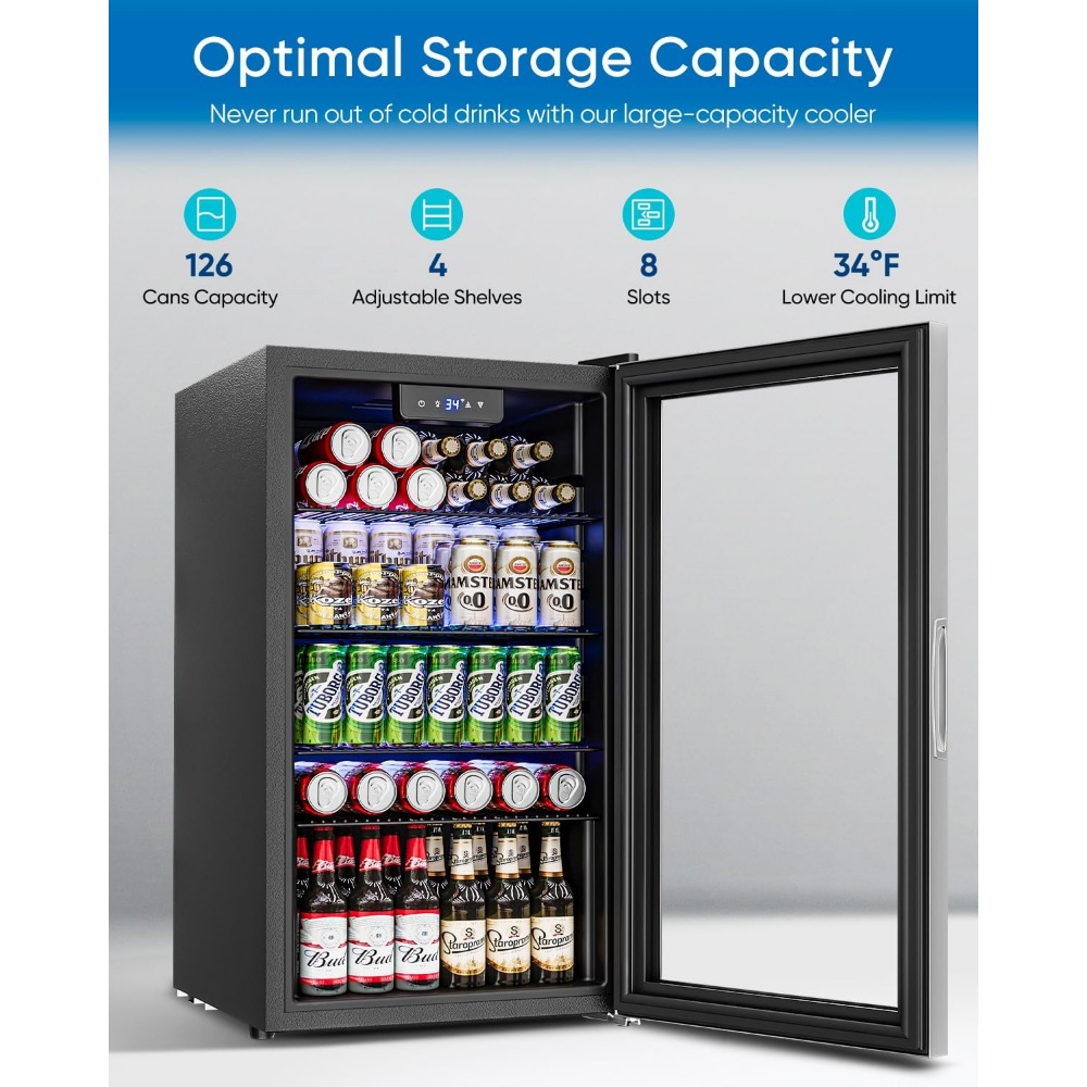 Beverage Refrigerator Cooler - - Wine Beer Cooler Fridge review and price