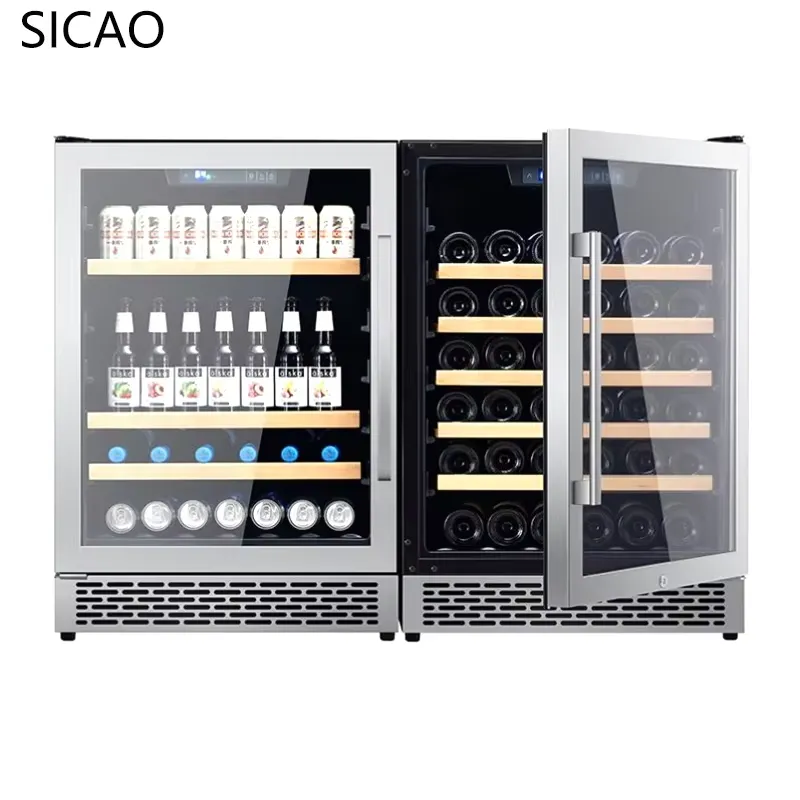 2 Door Wine Beer Fridge Glass  - Wine Beer Cooler Fridge review and price