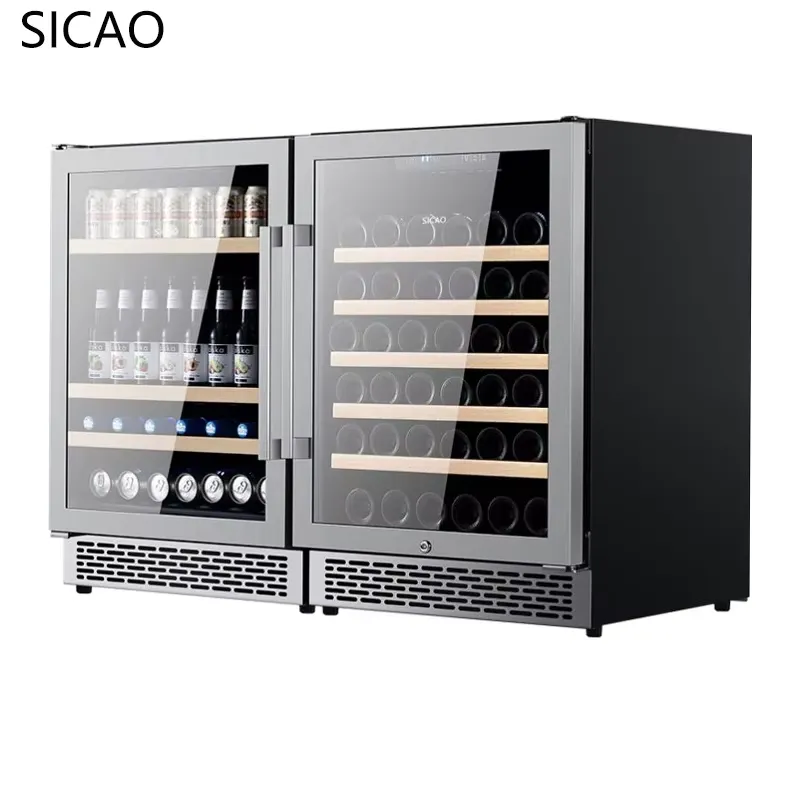 2 Door Wine Beer Fridge Glass  - Wine Beer Cooler Fridge review and price