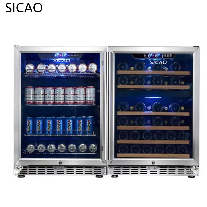 2 Door Wine Beer Fridge Glass  - Wine Beer Cooler Fridge review and price