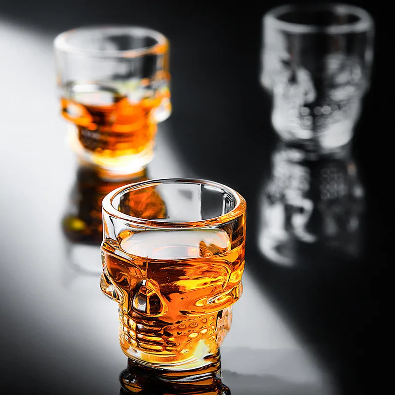 1/2Pcs Skull Head Shot Glass C - Whisky Beer And Wine review and price