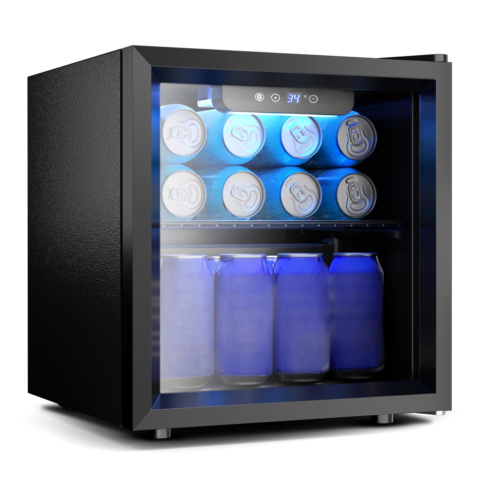 EKOJUCE Glass Door Mini Fridge - Wine Beer Cooler Fridge review and price