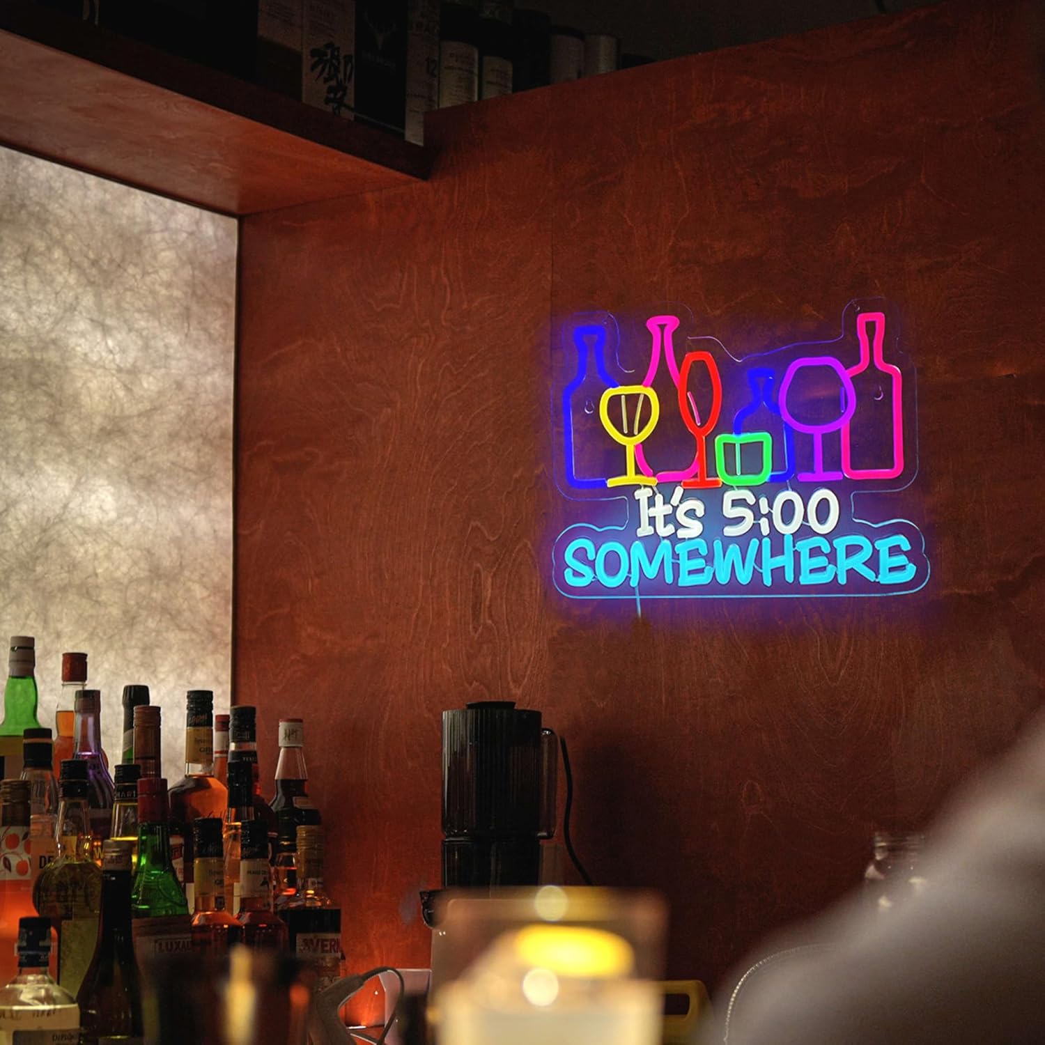 It's 5 O'Clock Somewhere Neon  - Wine Beer Photo review and price