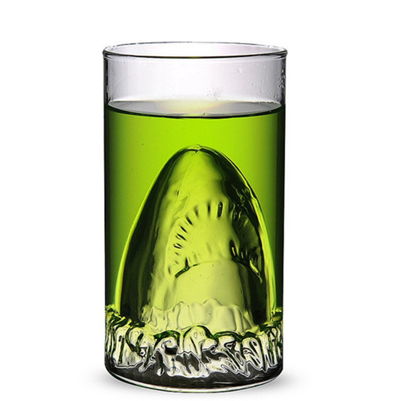 300ml Shark Drinking Double Gl - Whisky Beer And Wine review and price