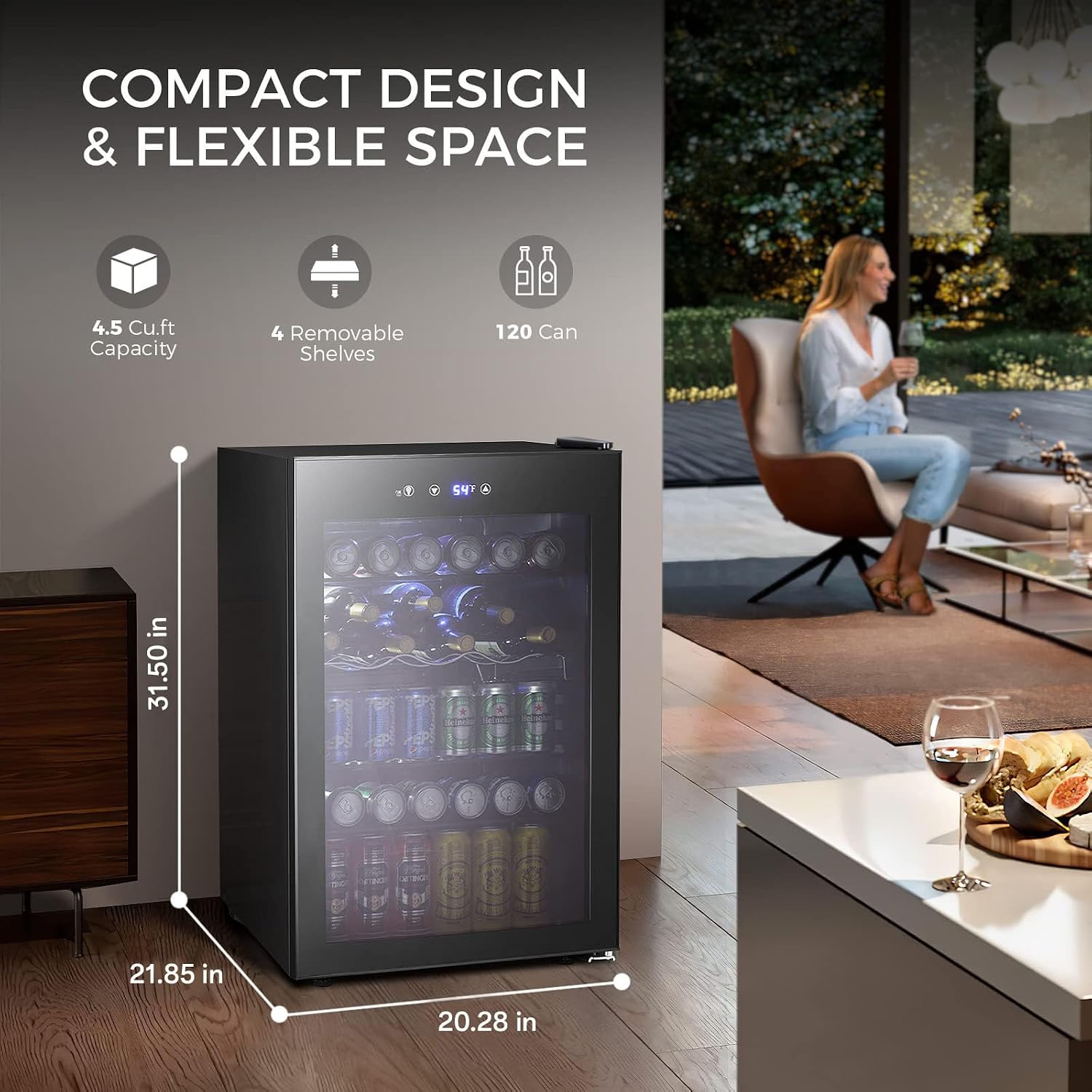 4.5 Cu.ft Beverage Cooler, 145 - Wine Beer Cooler Fridge review and price