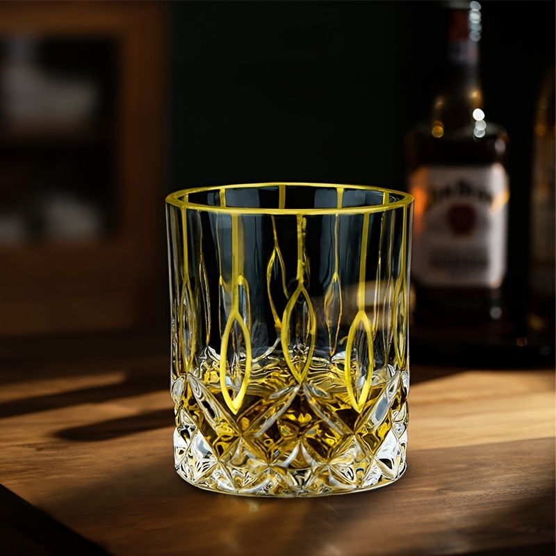 Whiskey Glass Gold Line Wine W - Whisky Beer And Wine review and price