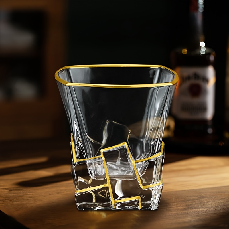 Whiskey Glass Gold Line Wine W - Whisky Beer And Wine review and price