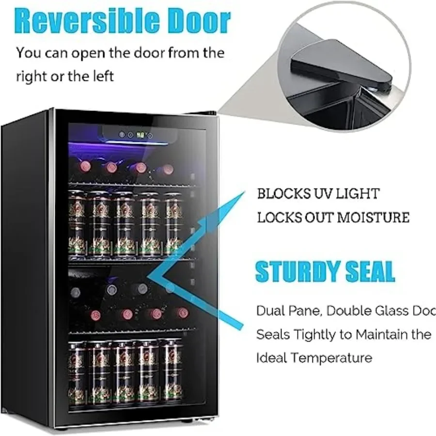 26 Bottle 130 Can Wine Cooler/ - Wine Beer Cooler Fridge review and price