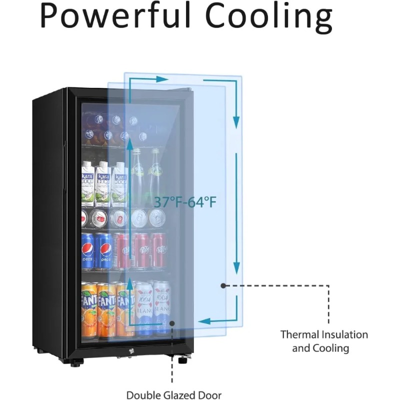 Beverage Refrigerator, 3.2 Cu. - Wine Beer Cooler Fridge review and price