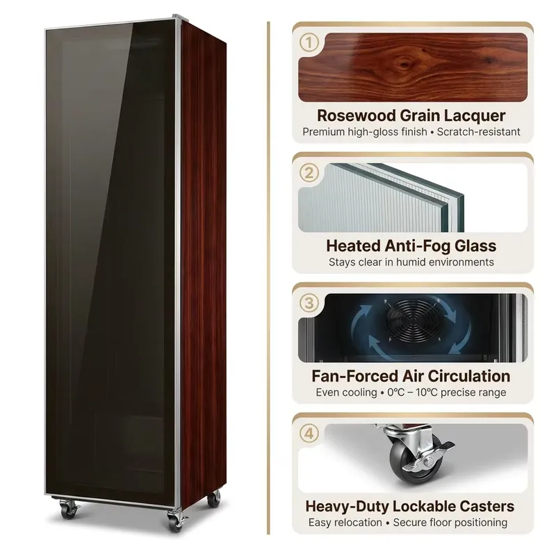 YWM Certificate Rosewood Finis - Wine Beer Cooler Fridge review and price