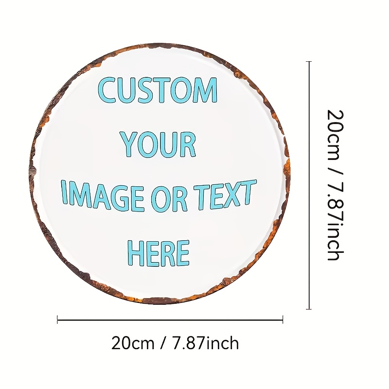 Custom Round Metal Tin Sign, P - Wine Tag Label review and price